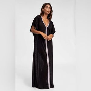 Pitusa black abaya maxi dress NWOT